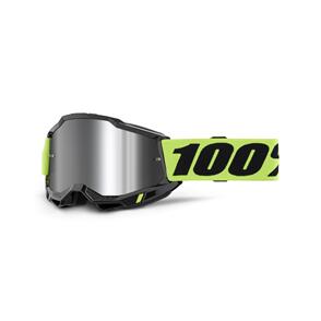 100% 2025 ACCURI 2 YOUTH GOGGLE NEON YELLOW MIRROR SILVER LENS