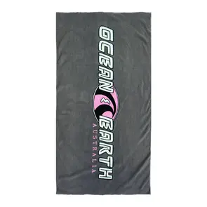 OCEAN N EARTH HERITAGE BEACH TOWEL - CHARCOAL