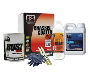 KBS CHASSIS COATER KIT FOR FULL SIZE CAR OR UTE GLOSS BLACK