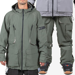 ENDEAVOR SNOWBOARDS 2025 2L PATROL JACKET MOSS + 2L PATROL CARGO PANT MOSS