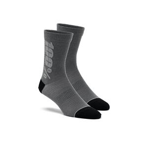 100% RYTHYM MERINO SOCKS CHARCOAL/GREY