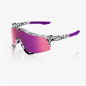 100 PERCENT BIKE SPEEDCRAFT - LE ELLY 3 GLOSS WHITE - HIPER DARK PURPLE MIRROR