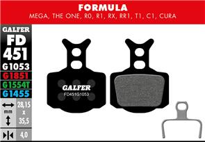 GALFER FD451 BRAKE PADS FORMULA R, MEGA, THE ONE G1851 ADVANCED