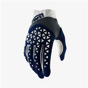 100% 2 AIRMATIC GLOVES NAVY/STEEL/WHITE