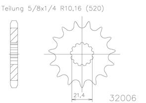 MOTO MASTER SPROCKET FRONT MOTO MASTER 14T KAWASAKI YAMAHA