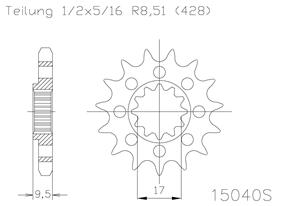 MOTO MASTER SPROCKET FRONT MOTO-MASTER MADE IN HOLLAND KTM 85SX 03-17 105SX 04-11 HUSQVARNA TC85 14-17 13T
