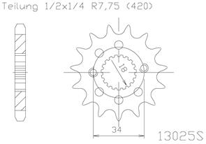 MOTO MASTER SPROCKET FRONT MOTO MASTER MADE IN HOLLAND HONDA CRF150R 07-21 15T