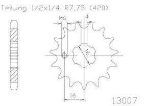 MOTO MASTER SPROCKET FRONT MOTO MASTER  KAWASAKI  KX60 83-03 KX65 00-21 KX80 KX85 KX100 86-21 