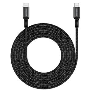 MICRODIA EXECABLE TWEED PD100W 2.6M USB-C TO USB-C CABLE - CHARCOAL