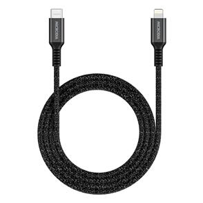 MICRODIA EXECABLE TWEED PD60W 1.3M USB-C TO LIGHTNING CABLE - CHARCOAL
