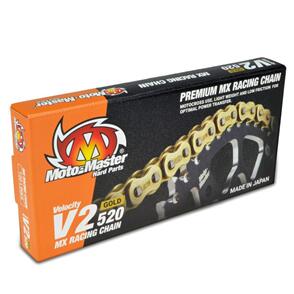 MOTO MASTER CHAIN 520 - 120 LINK GOLD MOTO-MASTER V2 CHAIN LIGHTWEIGHT HIGH-PERFORMANCE CHAIN