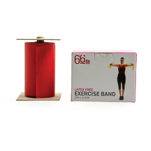 66FIT LATEX FREE EXERCISE BAND - MEDIUM - RED - 25M