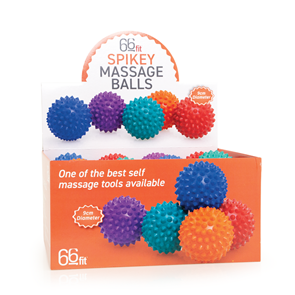 66FIT SPIKEY MASSAGE BALLS 9CM - BOX OF 24