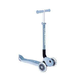 GLOBBER ECOLOGIC PRIMO FOLDABLE SCOOTER WITH LIGHTS - BLUEBERRY