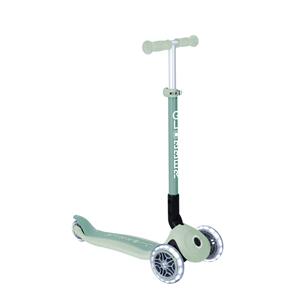 GLOBBER ECOLOGIC PRIMO FOLDABLE SCOOTER WITH LIGHTS - PISTACHIO