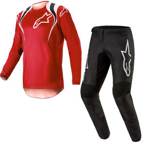 ALPINESTARS 2023 FLUID NARIN JERSEY MARS RED/WHITE + 2026 FLUID GRAPHITE PANTS BLACK/SILVER