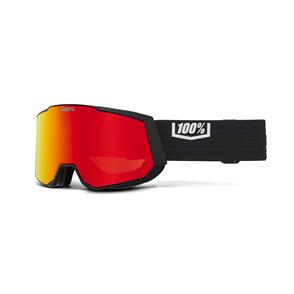 100% SNOWCRAFT XL AF GOGGLE BLACK - HIPER RED W/ RED MIRROR