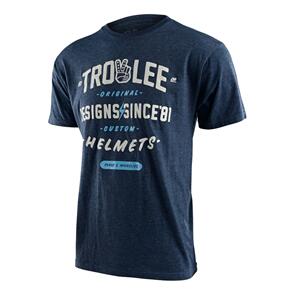 TROY LEE DESIGNS YOUTH ROLL OUT SHORT SLEEVE TEE NAVY HEATHER