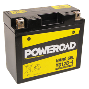 POWEROAD  YG12B-4 NON-DG NANO GEL BATTERY ALT: YT12B-4 YT12B-BS