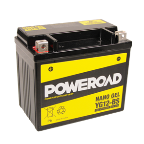 POWEROAD  YG12-BS NON-DG NANO GEL BATTERY ALT: YTX12-BS