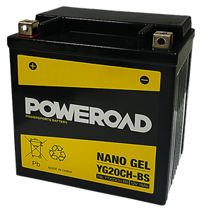 POWEROAD  YG20CH-BS NON-DG NANO GEL BATTERY ALT: FTZ16BS YTX20CH-BS