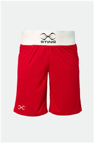 STING JUNIOR METTLE BOXING SHORT RED 