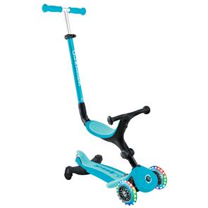 GLOBBER GO UP ACTIVE LIGHTS 360 - AQUA/SOFT CYAN