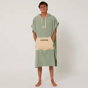 OCEAN N EARTH DAYBREAK MENS HOODED PONCHO SAGE