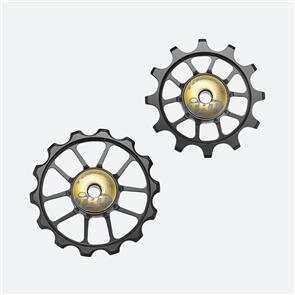 TOKEN TK1724-TBT LARGE CERAMIC PULLEY SET FOR SHIMANO 11S/12S, SRAM 11S ROAD DRIVETRAIN 