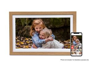 FIREFLY FRAMEO 15.6" WIFI DIGITAL PHOTO FRAME - OAK WOOD