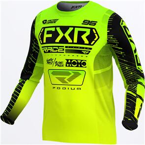 FXR YOUTH PODIUM MX JERSEY 25 - HIVIS/LIME/BLACK 
