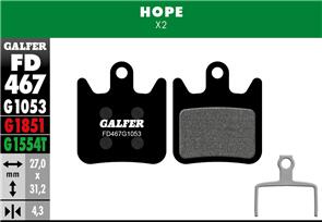 GALFER FD467 BRAKE PADS HOPE X2 G1851 ADVANCED