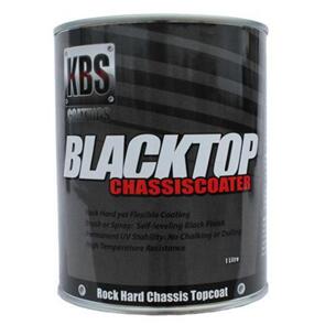 KBS BLACKTOP PERMANENT UV TOP COAT SATIN BLACK 1 LITRE