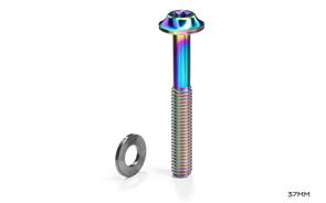 ABSOLUTE BLACK TITANIUM FLAT MOUNT CALIPER BOLT WITH ULTRA-LOW FRICTION WASHER 37MM|RAINBOW