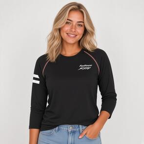 FASTHOUSE 2023 WOMENS ALLOY SIDEWINDER LONG SLEEVED RAGLAN JERSEY BLACK