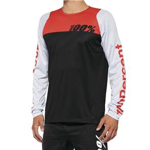 100% R-CORE JERSEY BLACK/RACER RED 