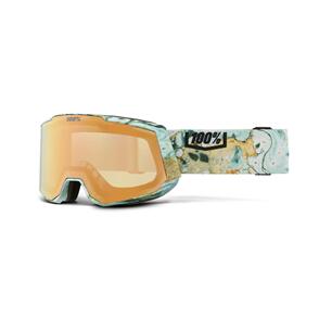 100% SNOWCRAFT XL GOGGLE FOSSIL EXPRESS - HIPER DEEP RED W/COPPER MIRROR