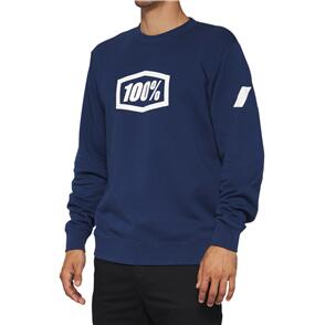 100% ICON PULLOVER CREWNECK FLEECE NAVY 