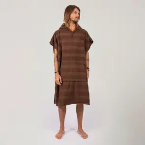 OCEAN N EARTH MENS LAYZ PONCHO COCOA