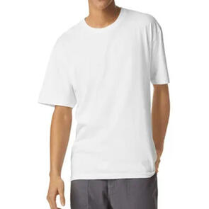 AMERICAN APPAREL 5389 SUEDED UNISEX SHORT SLEEVE T-SHIRT - WHITE