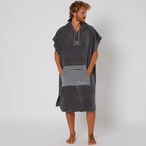 OCEAN N EARTH DAYBREAK MENS HOODED PONCHO ASPHALT