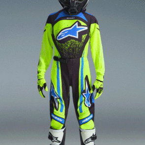 ALPINESTARS 2026 YOUTH SUPERTECH NOMUR JERSEY AND PANTS DARK NAVY/YELLOW FLUORO/UCLA BLUE
