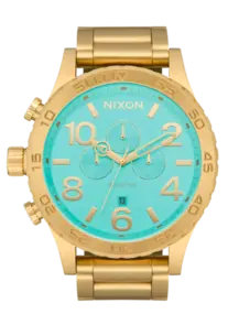 NIXON 51-30 CHRONO WATCH GOLD / TURQUOISE / GOLD