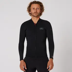 OCEAN N EARTH DOUBLE BLACK LONG SLEEVE FRONTZIP PADDLE VEST - 1.5MM