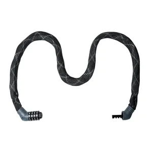 ULAC LOCK STREET FIGHTER NUVO CHAIN HARDENED STEEL COMBO 5MM X 100CM NOIR