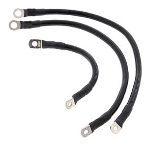 ALL BALLS BATTERY CABLE KIT - BLACK. FITS SOFTAIL 1984-1988.
