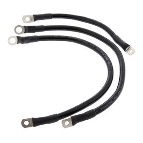 ALL BALLS BATTERY CABLE KIT - BLACK. FITS FL 1965-1979.