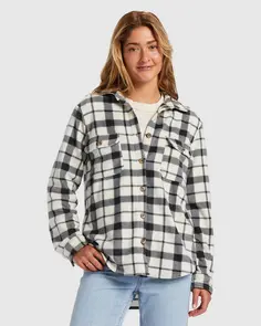 BILLABONG FORGE FLEECE SHACKET WHITE BLACK 2