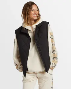 BILLABONG TRANSPORT PUFFER VEST BLACK