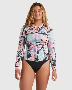 BILLABONG 1MM PEEKY CHEST ZIP JACKET NATURAL NIGHTS IN PARADISE